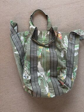 Épice Multicolor Patterned Tote Bag - Gray & Green